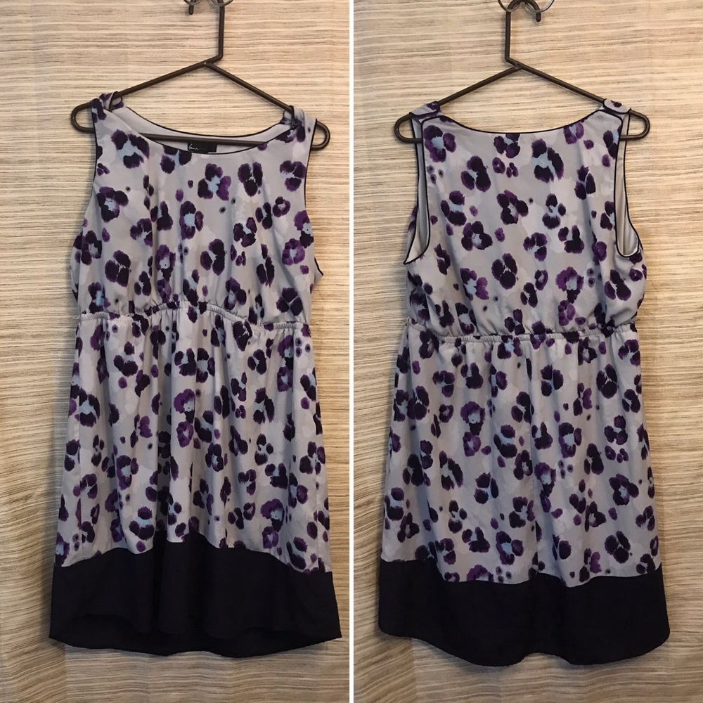 Floral sheath dress w matching sash/belt